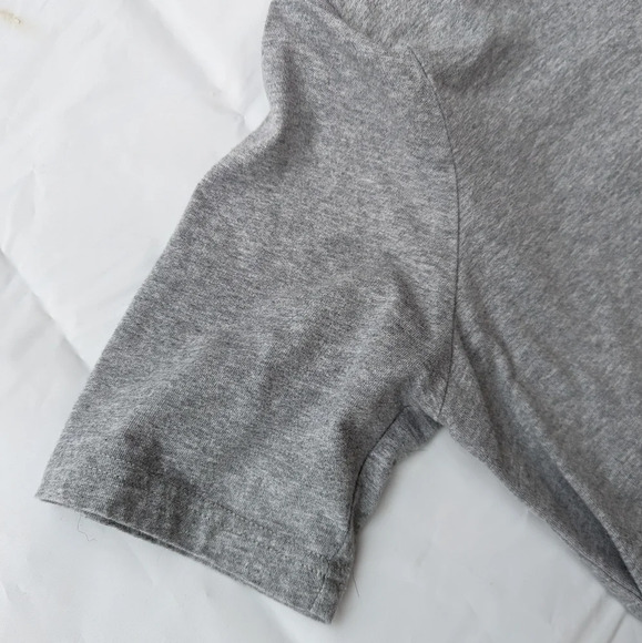 Design Lab Shoulder-Padded Jersey T-Shirt Dress Grey 100%  Cotton Women Large - Picture 6 of 11